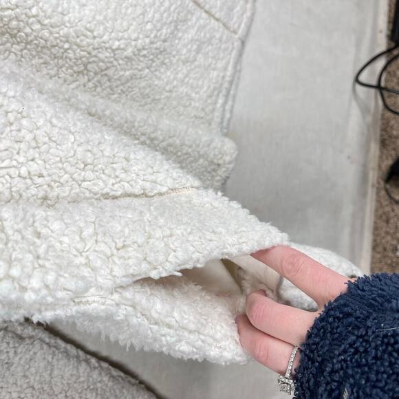 Southern Shirts sherpa quarter zip pullover jacket women’s size small beige - Picture 5 of 5